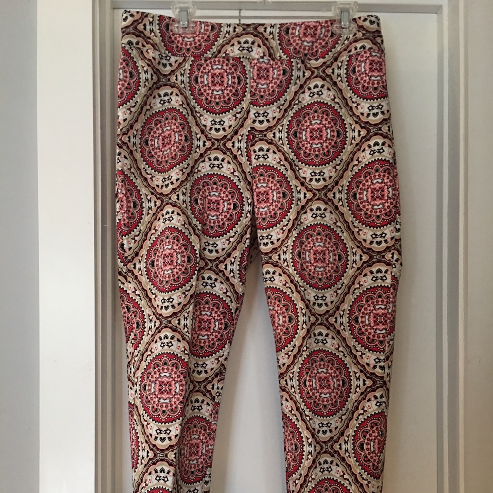 Chico’s flat front paisley pants